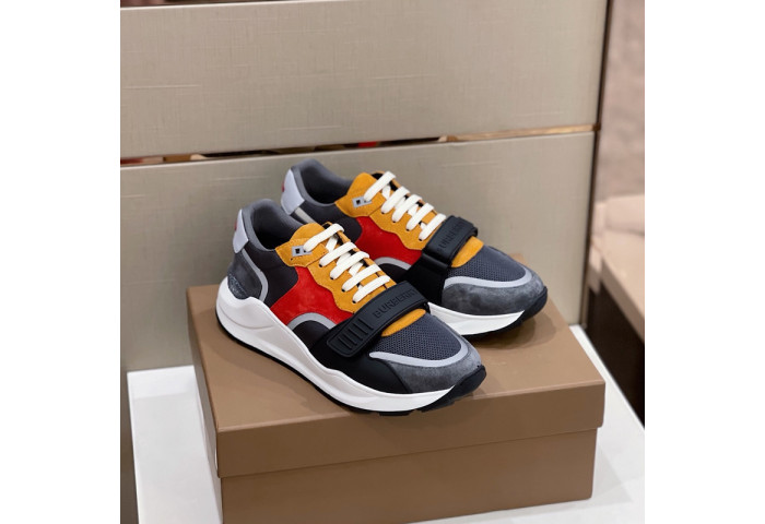 Bur*berry Vintage Check, Leather and Mesh Sneakers