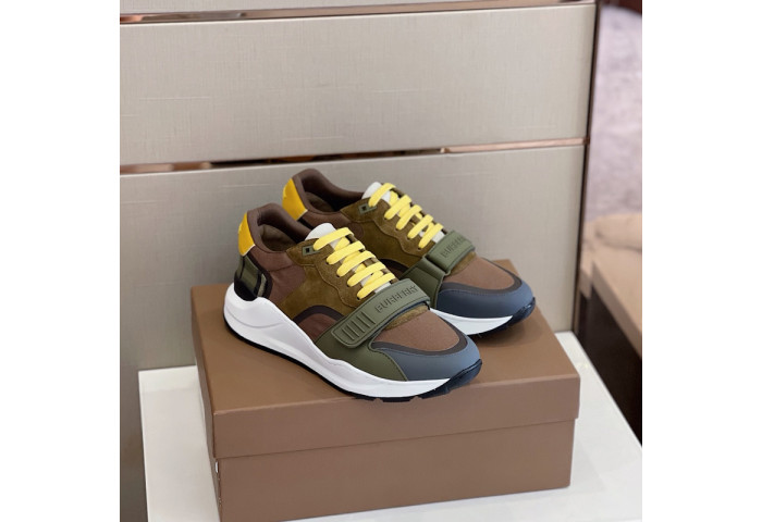 Bur*berry Vintage Check, Leather and Mesh Sneakers