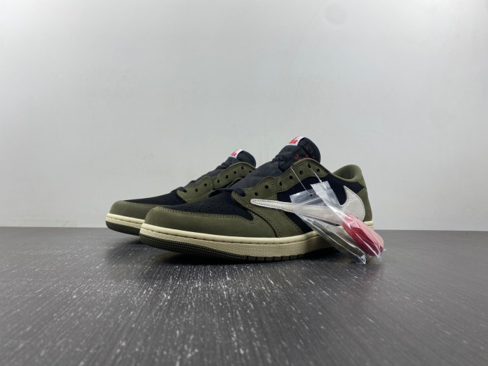 travis scott x air jordan 1 low og sp ''black olive'' dm7866-002