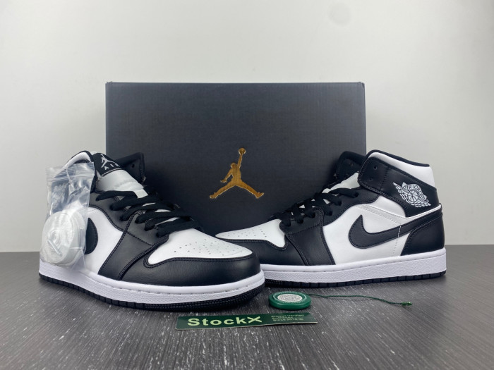 air jordan 1 mid "black/white" dv0991-101