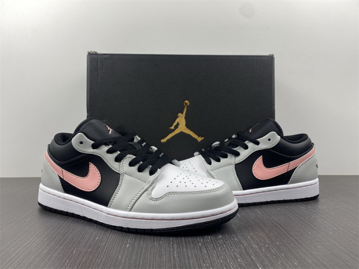 air jordan 1 low white grey black pink 553558-062