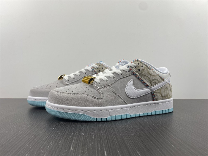 nike dunk low barbershop grey dh7614-500