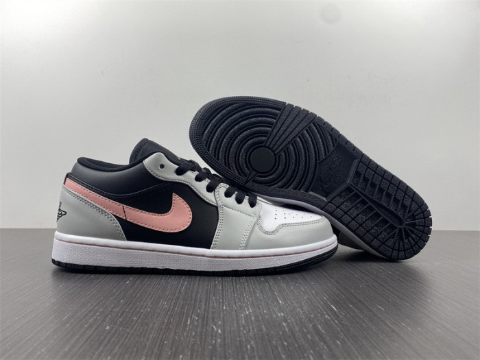 air jordan 1 low white grey black pink 553558-062