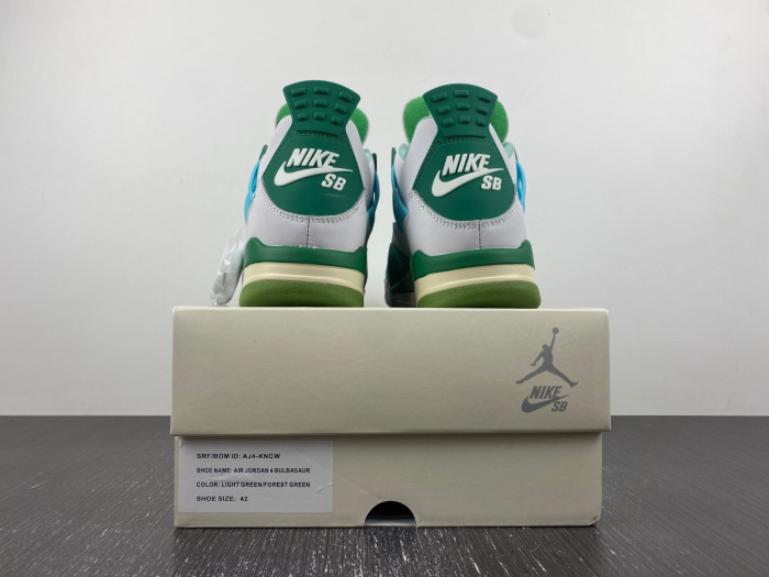 nike sb x air jordan 4 "bulbasaur" custom