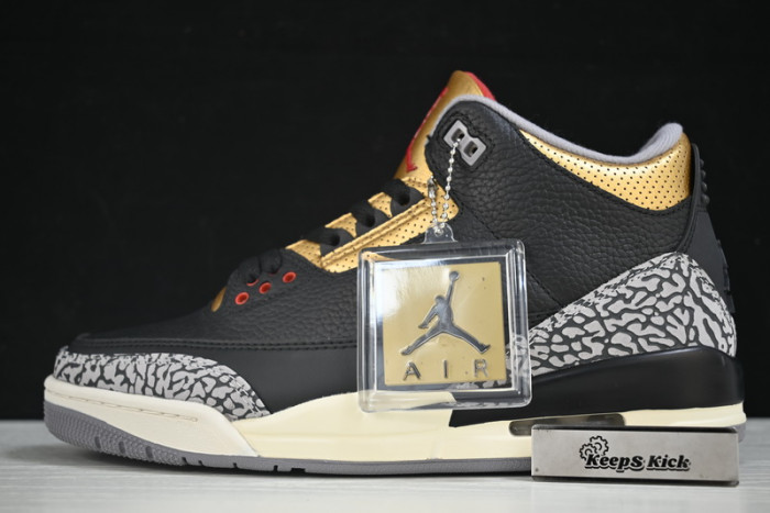 air jordan 3 "black cement gold" ck9246-067