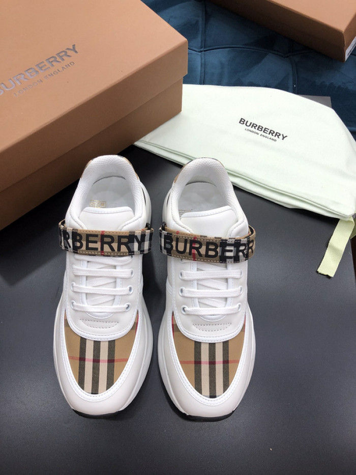 Bur*berry Vintage Check, Leather and Mesh Sneakers
