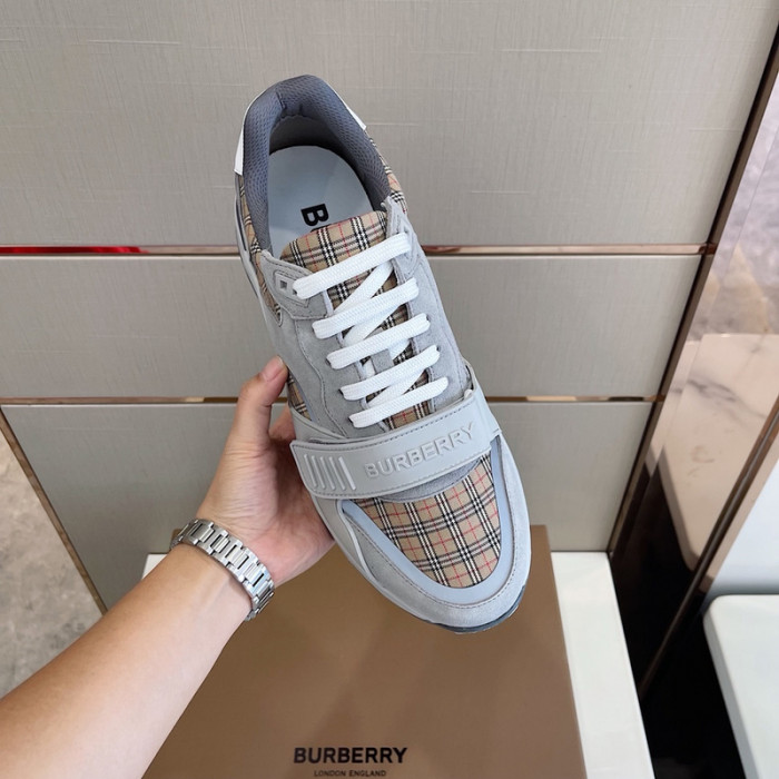 Bur*berry Vintage Check, Leather and Mesh Sneakers