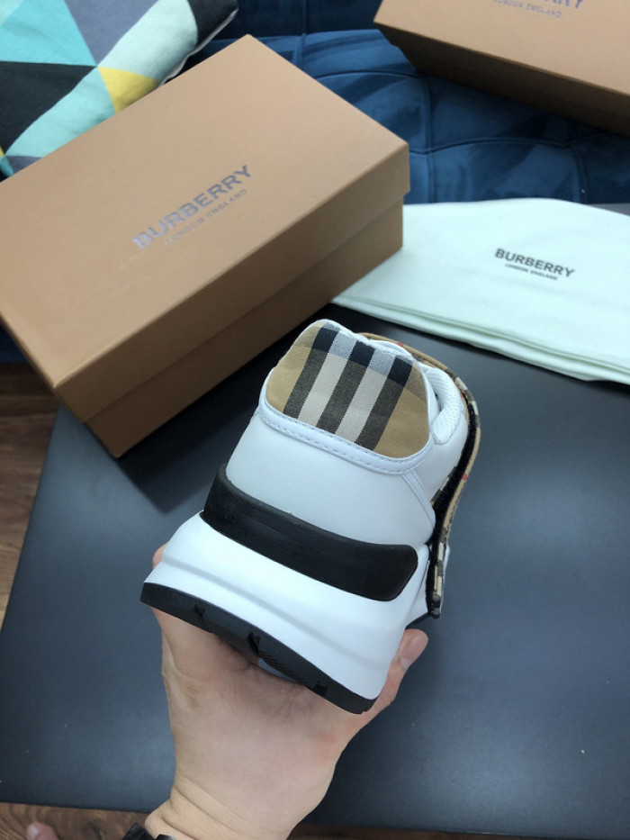 Bur*berry Vintage Check, Leather and Mesh Sneakers