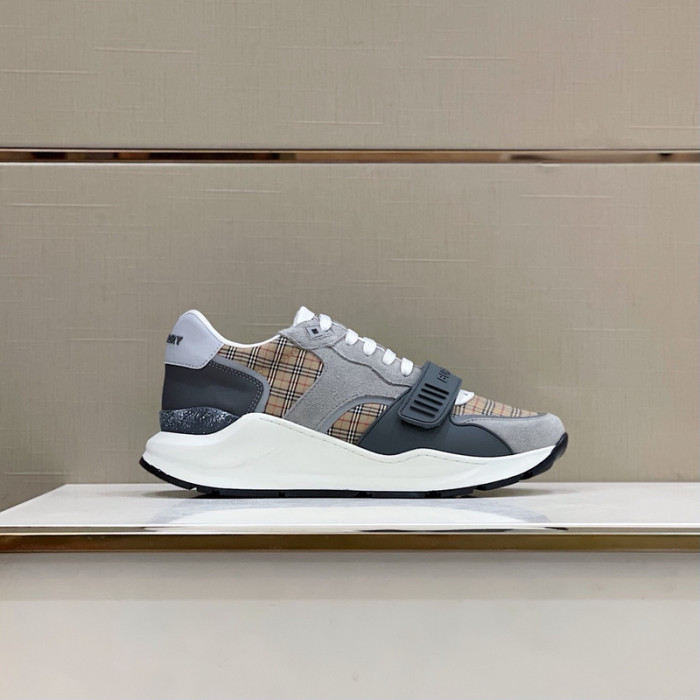 Bur*berry Vintage Check, Leather and Mesh Sneakers