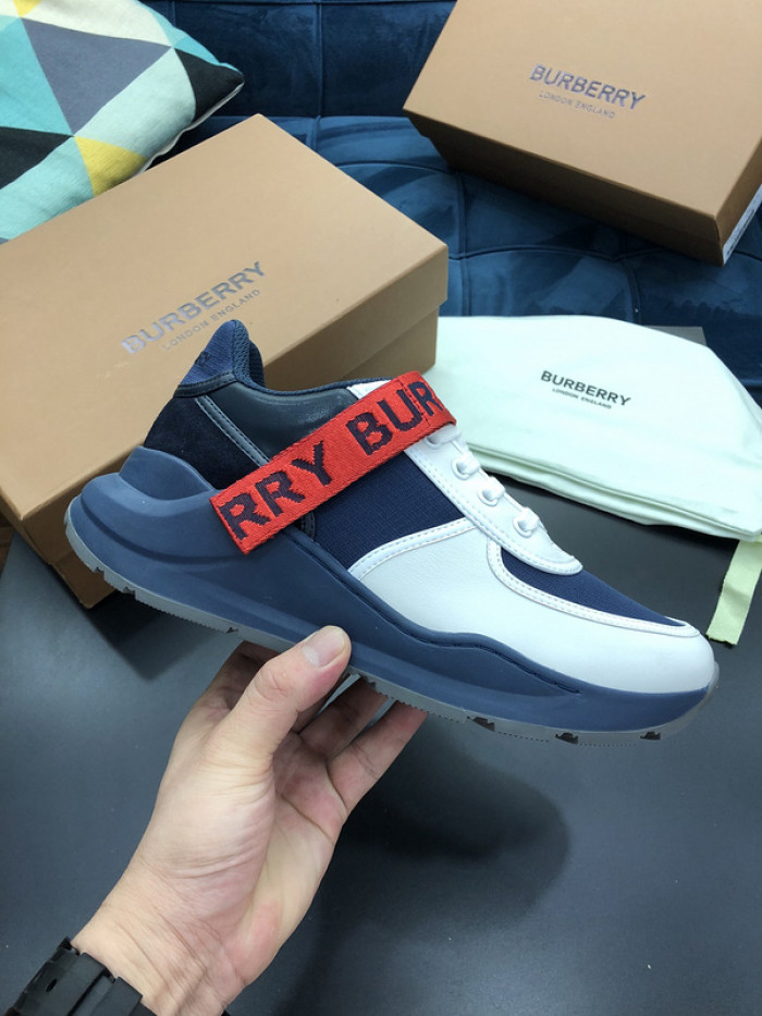 Bur*berry Vintage Check, Leather and Mesh Sneakers