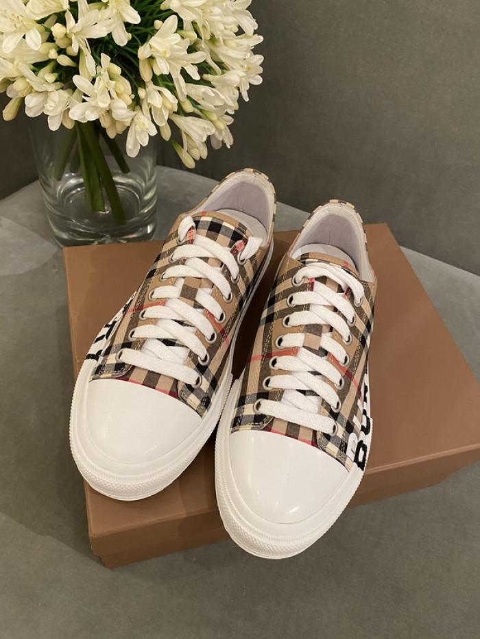 Bur*berry Vintage Check Cotton Sneakers