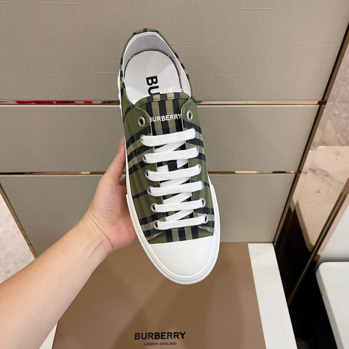 B**rry vintage check cotton sneakers