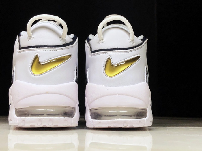 Nike Air More Uptempo White Navy Gold 415082-109