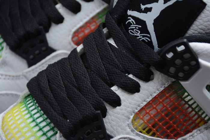 air jordan 4 retro "rasta - lucid green" - aq9129 100