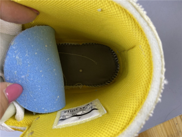 off white x air jordan 1 retro high og "canary yellow" aq0818-149