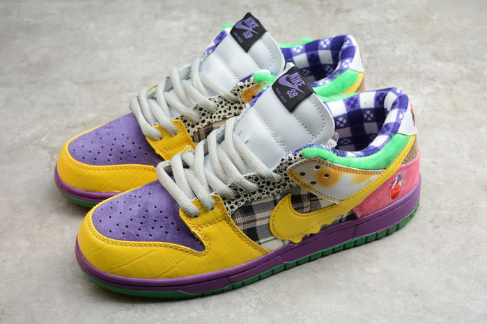 nike sb dunk low pro iw purple/yellow-violet-pink 318403-137