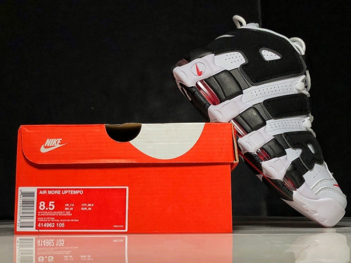 Nike Air More Uptempo White Black Red 414962-105