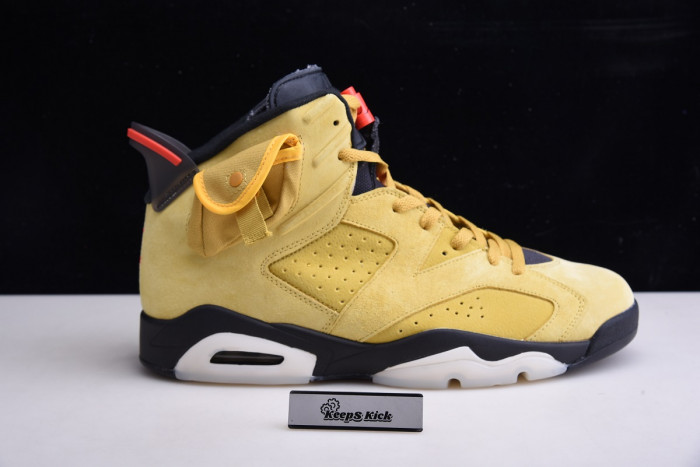 travis scott x air jordan 6 wheat yellow cn1084-300