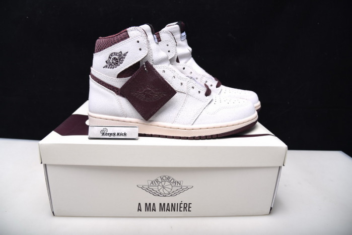 a ma maniere x nike air jordan 1 high og sail burgundy crush do7097-100