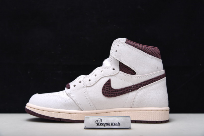a ma maniere x nike air jordan 1 high og sail burgundy crush do7097-100