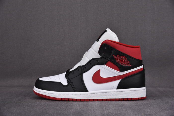 air jordan 1 mid ''black gym red'' - 554724-122