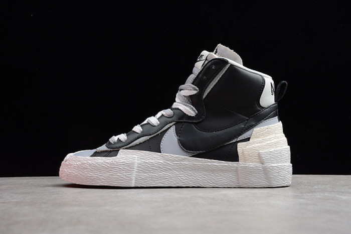 nike blazer mid sacai black grey bv0072-002